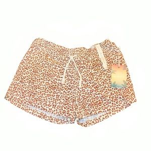 🌞NWT CUTE LINEN CHEETAH PRINT SHORTS🌞